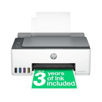 Image of HP Smart Tank 5105 All in One Printer Perfect for Home Colour Wireless Print, Scan, Copy Refillable, Includes up to 3 Years of Ink Buttons Easy Setup Reliable Wi Fi