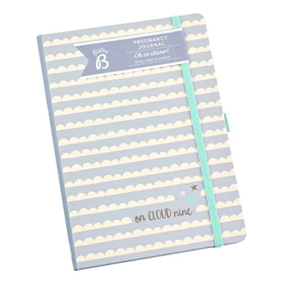 Image of Busy B 6591 Clouds Pregnancy Journal Book, Grey