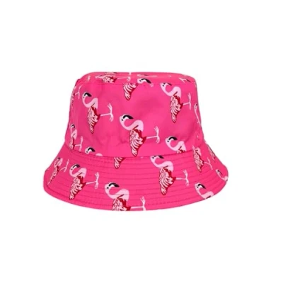Image of ARG Unisex Bucket Hat Summer Travel Sun Fisherman Hats Reversible for Festivals Outdoor (Flamingo Hot Pink)
