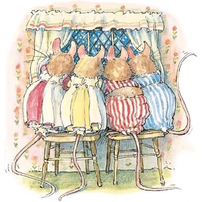 Image of Brambly Hedge Watching the Snow Fall Box of 8 Christmas Cards