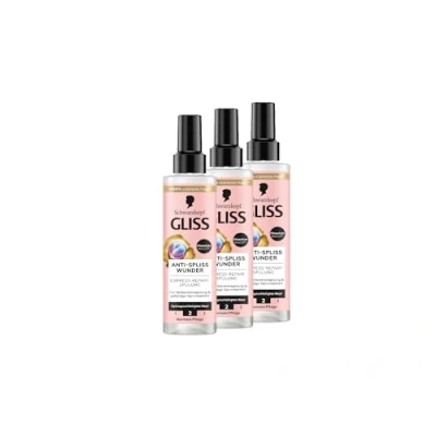 Image of Gliss Conditioner Anti Split End Miracle (3 x 200 ml), Hair Repairs Damaged Fibres, for Long Lasting Sealing, with Heat Protection up to 230 C