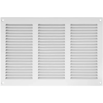 Image of Vent Systems 300 x 200 mm / 12&quot; 8&quot; Inch Air Cover White Metal Return Grill with Built in Pest Guard Screen HVAC for Home Improvement Duct
