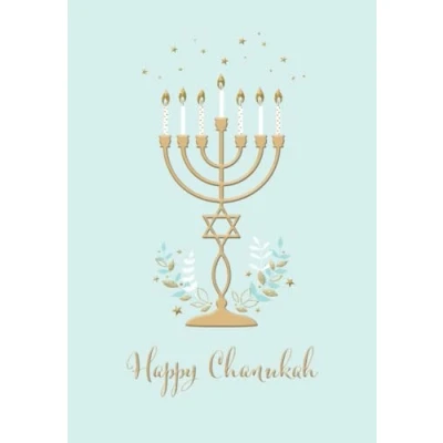 Image of Jewish Card, Happy Chanukah 7 x 5 inches Regal Publishing
