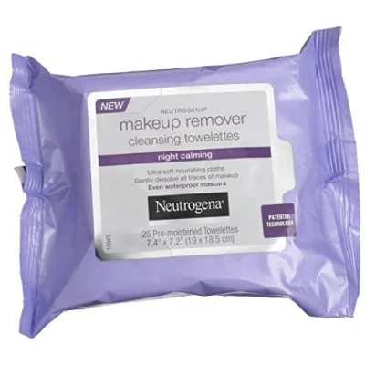 Image of Neutrogena Makeup Remover Cleasing Towelettes, Night Calming, 25 Count