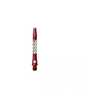 Image of Unicorn Dart Shafts Premier Anodised Aluminium Short 37.0 mm Red 3 Stems