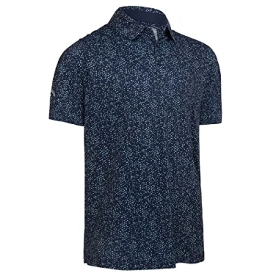 Image of Callaway Golf Mens All Over Chev Polo Shirt Peacoat M