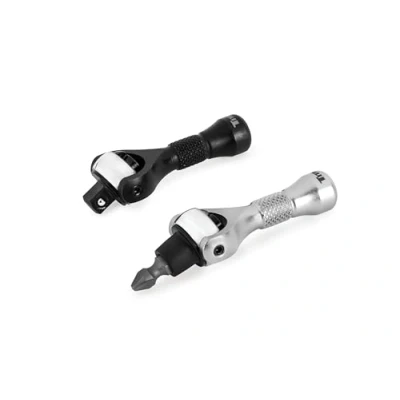 Image of Titan 11332 2 Piece 1/4 Inch Drive x 90 Tooth Swivel Head Nano Ratchet and Ratcheting Bit Driver Set