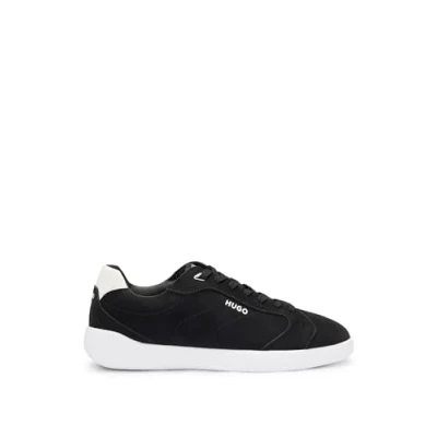 Image of HUGO Riven Trainers, Men&#039;s, Size: 5, Black Imitation leather/ textile