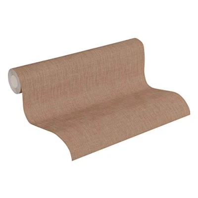 Image of Livingwalls Plain Wallpaper Metropolitan Stories Non Woven 10.05 m x 0.53 Brown Made in Germany 369251 36925 1