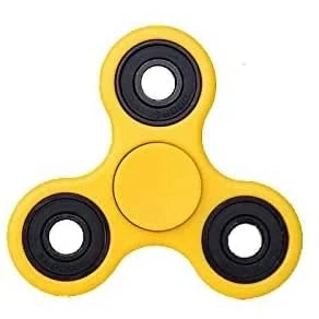 Image of Christmas Concepts® Exclusive Yellow &amp; Black Fidget Hand Spinner Stress Reducer, Relief, Autism Spin Time 1 3 Minutes
