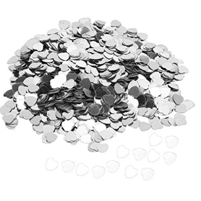 Image of 3000Pcs HeartShaped Confetti Wedding Birthday Baby Shower Party Sequins Sprinkle Part Decoration(Silver)