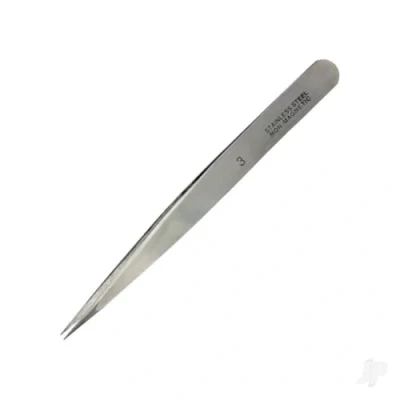 Image of Modelcraft Fine Stainless Steel Tweezers, Silver, PTW2185/3