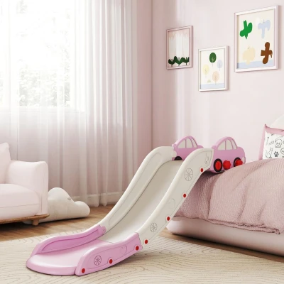 Image of AIYAPLAY Sofa Slide, Indoor Toddler Slide with Extended Length for Bed, Stairs, Easy to Assemble and Store, Pink