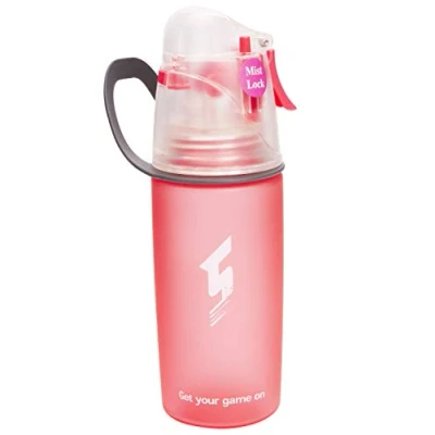 Image of Drinking Misting Sports Water Bottle, Non Toxic BPA Free &amp; Eco Friendly Tritan Copolyester, Fast Flow Opens with 1 Click, Portable Leak Proof Spray Bottle for Cycling Fitness Camping Hiking