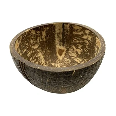 Image of Vie Gourmet Coconut Bowl, Natural Textured Finish, Medium 11 12cm, Multicolor, One Size