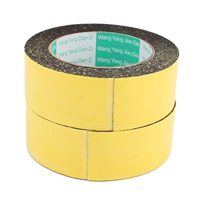 Image of Sourcingmap 2Pcs 40mm x 1mm Single Sided Self Adhesive Shockproof Sponge Foam Tape 5M Length for Door Window