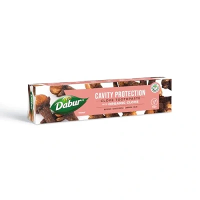 Image of Dabur Clove Organic Toothpaste 100ml Cavity Protection Prevent Cavities, Relieve Toothache &amp; Maintain Oral Hygiene