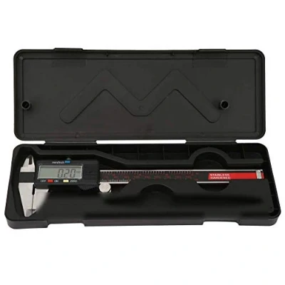 Image of Digital Caliper, 0 6 Inch/150 mm Stainless Steel Electronic Vernier Caliper Micrometer Gauge, 0.0005in/0.01mm Resolution, Inch/Metric Conversion with Large LCD Screen Precision Measuring Tool