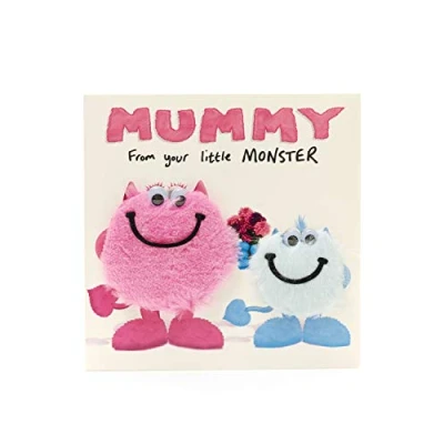 Image of UK Greetings Birthday Card for Mummy From Your Little Monster Design, Beige, 159mm x