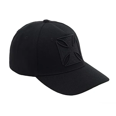 Image of West Coast Chopper WCC Tone to Cross Roundbill Snapback Cap Black One size