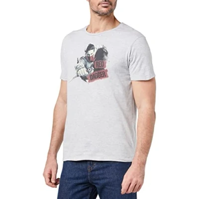 Image of Marvel Men&#039;s Uxmissmts003 T Shirt, Melange Grey, 3XL