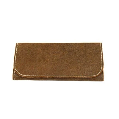 Image of Soft Genuine Smoke Tobacco Pocket Pouch Case Real Leather Lining Rolling (Tan)