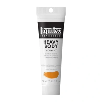 Image of Liquitex Professional Heavy Body Acrylic Paint, Cadmium Orange, 59 ml Tube