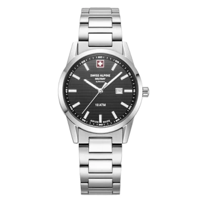 Image of swiss alpine military Women&#039;s Watch Analogue Quartz 7767.1 Stainless Steel, Steel/Steel/Black 1137sam, Bracelet