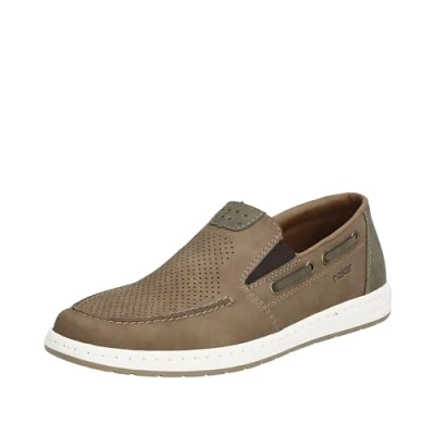 Image of Rieker Men&#039;s 18266 Loafer, Brown, 10.5 UK