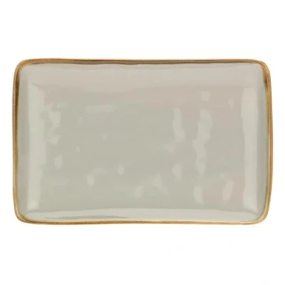 Image of ROSE &amp; TULIPANI MILANO Roses Tulips Set of 4 Rectangular Trays 20x13 cm Concert Grey Pearl