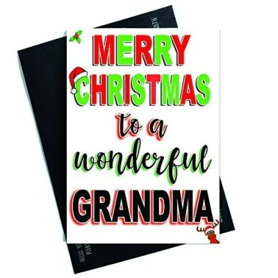 Image of Grandma Christmas Cards Xmas Merry to A Wonderful Celebration Happy Family PC577
