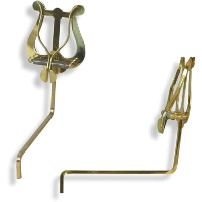 Image of Soundman Marching Fork for Saxophone (Colour: Gold) Practical and Robust Music Holder Parades Stable Hold with Easy Installation