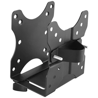 Image of ICY BOX mini PC Stand (Intel NUC, Mac etc.), Up to 5kg, Monitor or VESA Mount, Variable Width, Steel, Black, IB MSA102 VM
