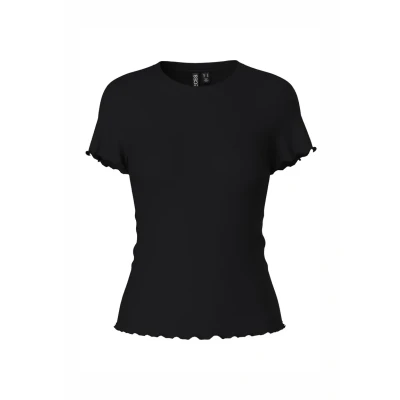 Image of PIECES Women&#039;s Pcnicca SS O Neck Top Noos T Shirt, Black, XL