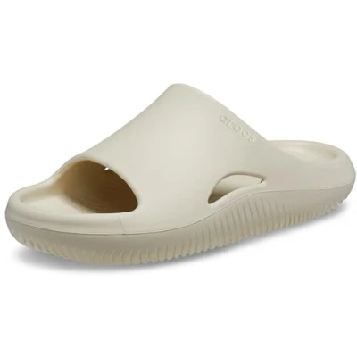 Image of Crocs Unisex Mellow Recovery Slide Sandal, Bone, 10 UK