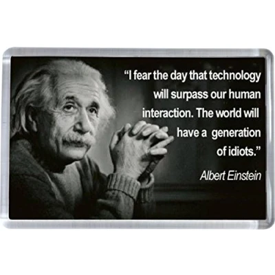 Image of Super Universe Albert Einstein Quote Fridge Magnet 5 x 7.5 cm