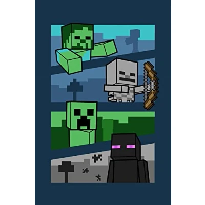 Image of Jerry Fabrics Minecraft Blanket for Kids Boys Bedroom Accessories Fleece Throw Children