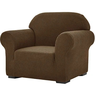 Image of SU SUBRTEX Thickened Stretch Sofa Cover 1 Piece Covers for Living Room Soft Furniture Protector Kids/Dogs Washable Couch Slipcovers(Chair,Coffee)