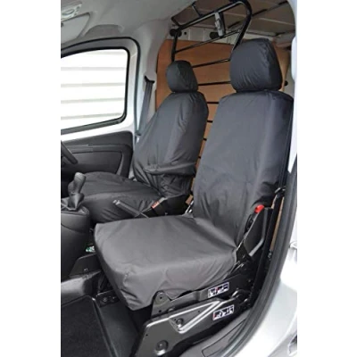 Image of Van Demon Tailored Seat Covers for Peugeot Bipper (2008 ) [Driver + Non folding Passenger Seat] Airbag Compatible, Heavy Duty Work Protection Accessories