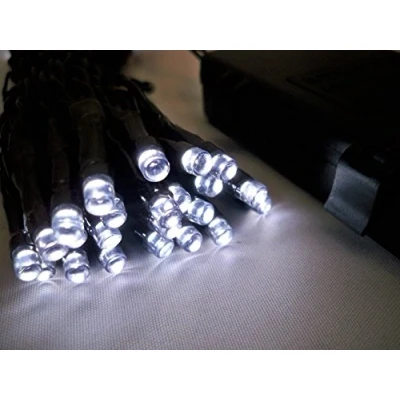 Image of Best Artificial LED Battery Powered String Lights for Christmas Garlands (Bright White, 80 LED&#039;s (Perfect 9ft Garland))
