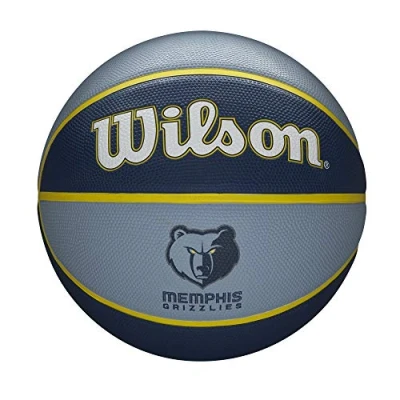 Image of Wilson Basketball, NBA Team Tribute Model, MEMPHIS GRIZZLIES, Outdoor, Rubber, Size: 7