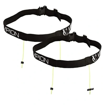 Image of Velochampion Triathlon Running Belt: Elastic, Comfortable and Clip Fastened. Adjustable Waist Belt for Marathons Racing (Kids, 2)
