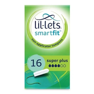 Image of Lil Lets Non Applicator Super Plus Tampons, 1 Pack of 16, Heavy Flow