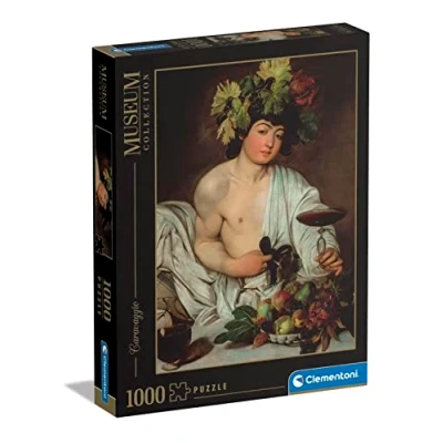 Image of Clementoni 39765 Museum Collection Caravaggio, &quot;Bacchus&quot; Jigsaw Puzzle 1000 Pieces, For Adults Made In Italy