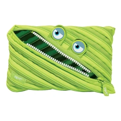 Image of ZIPIT Wildlings Big Pencil Case/Cosmetic Makeup Bag, Green,ZTMJ WD ALI