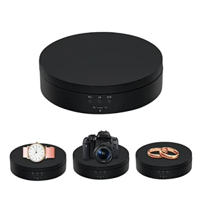 Image of Mcbazel 360 Degree Rotating Display Stand for Photography 3 KG Load Electric Turntable Motorized Table Jewelry, Watches, Digital Products 5.4 Inch(Black)