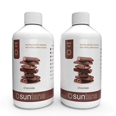 Image of Suntana Chocolate Fragranced Spray Tan Solution (Dark 12%) 500ml (2 x 250ml)