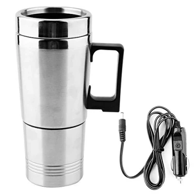 Image of Electric Kettle,Stainless Steel Kettle Stainless Car Coffee Tea Water Heating Cup 12V 350ML + 150ML