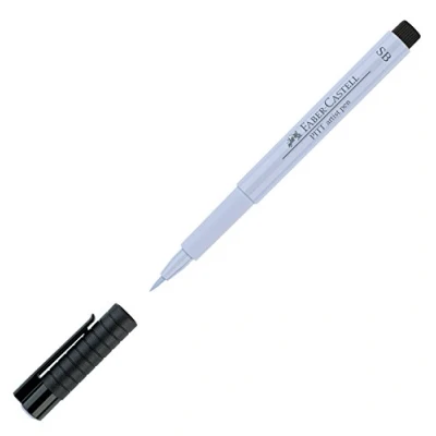 Image of Faber Castell Art &amp; Graphic Pitt Artist Pen Soft Brush India Ink Pen, Light Indigo, Single For Art, Craft, Drawing, Sketching, Home, School, University, Colouring