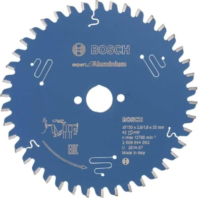 Image of Bosch 2608644093 EXALH 42 Tooth Top Precision Circular Saw Blade, 0 V, Blue